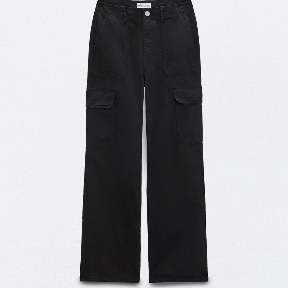 Zara NWT Black Cargo Pants